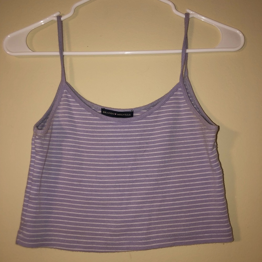 Brandy Melville purple stripped tank top